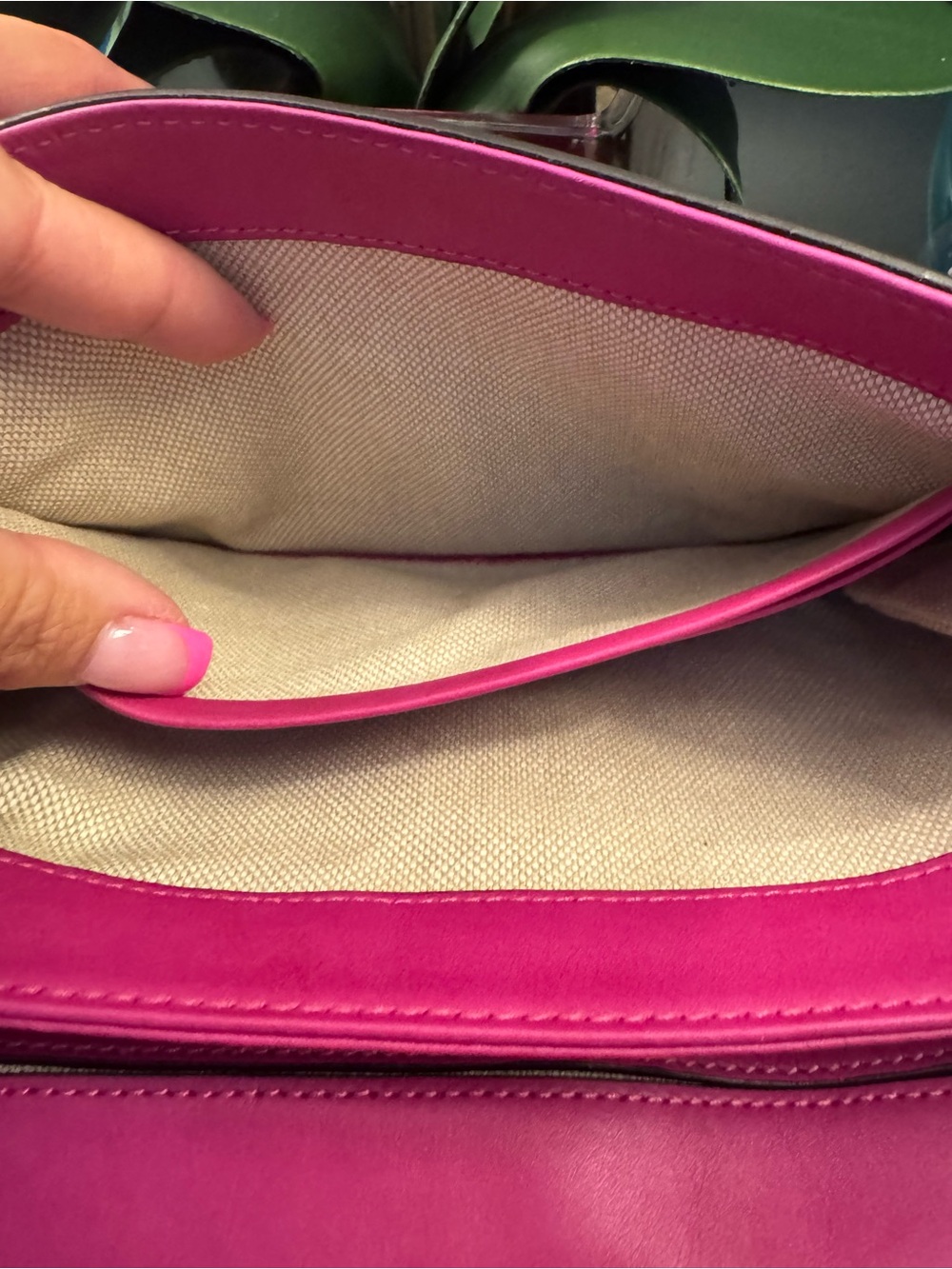 MCM Authentic Pink Leather Gold Tone Metal Accents Shoulder Strap & Crossbody - Picture 16 of 16